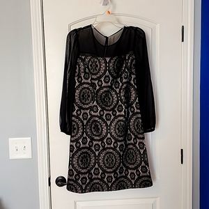 Black and Tan Lace Dress